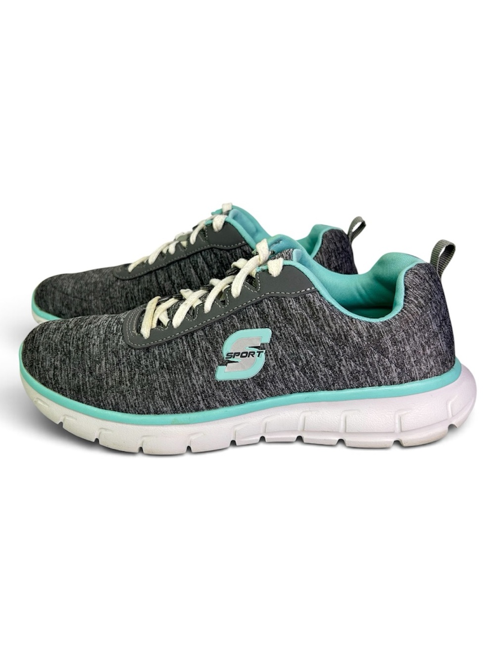 Skechers Running Shoes Women's Size 8.5 Sport Loop 4.0 Flex Gray Blue